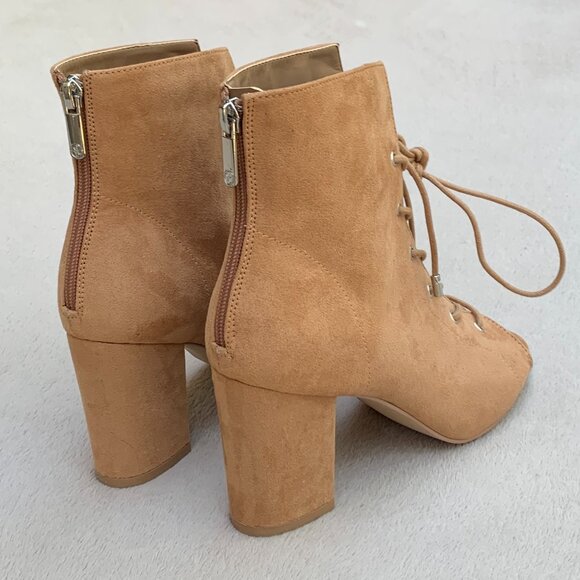 Guess GW Daly Peep Toe Lace-Up Booties - Picture 7 of 14